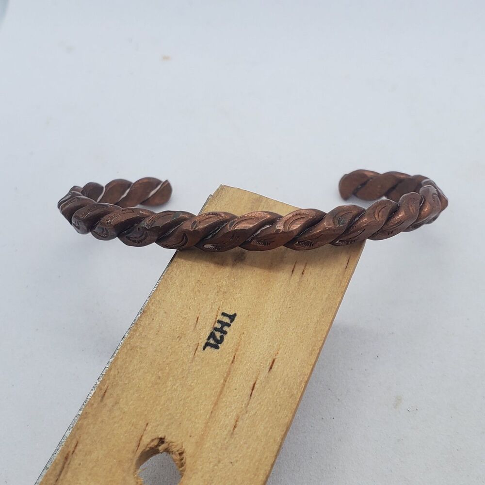 Twisted Copper Cuff Bracelet